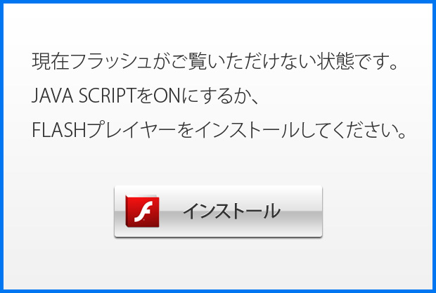 フラッシュプレーヤーをインストールしてください。