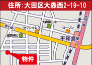 大森西2丁目地図