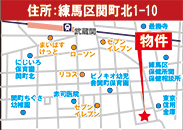 関町北1丁目B地図